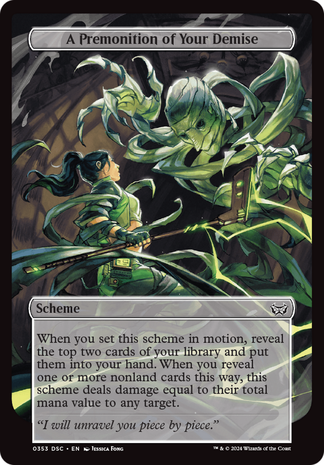 Image of A Premonition of Your Demise (Full Art) (A:DSC-353) - Duskmourn: House of Horror Commander