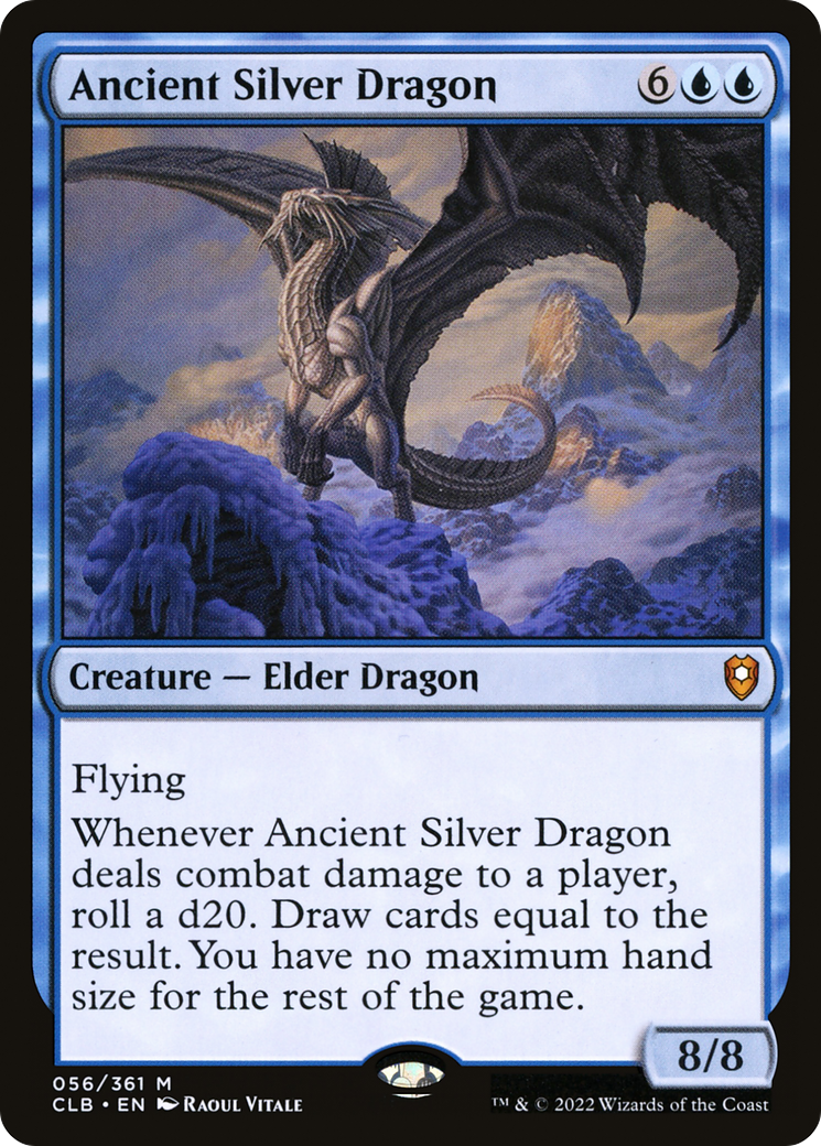 Image of Ancient Silver Dragon (CLB-056) - Commander Legends: Battle for Baldur's Gate Foil