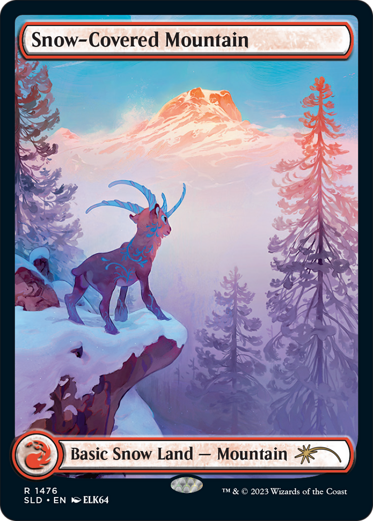 Image of Snow-Covered Mountain (1476) (SLD-1476) - Secret Lair Drop: (Full Art)