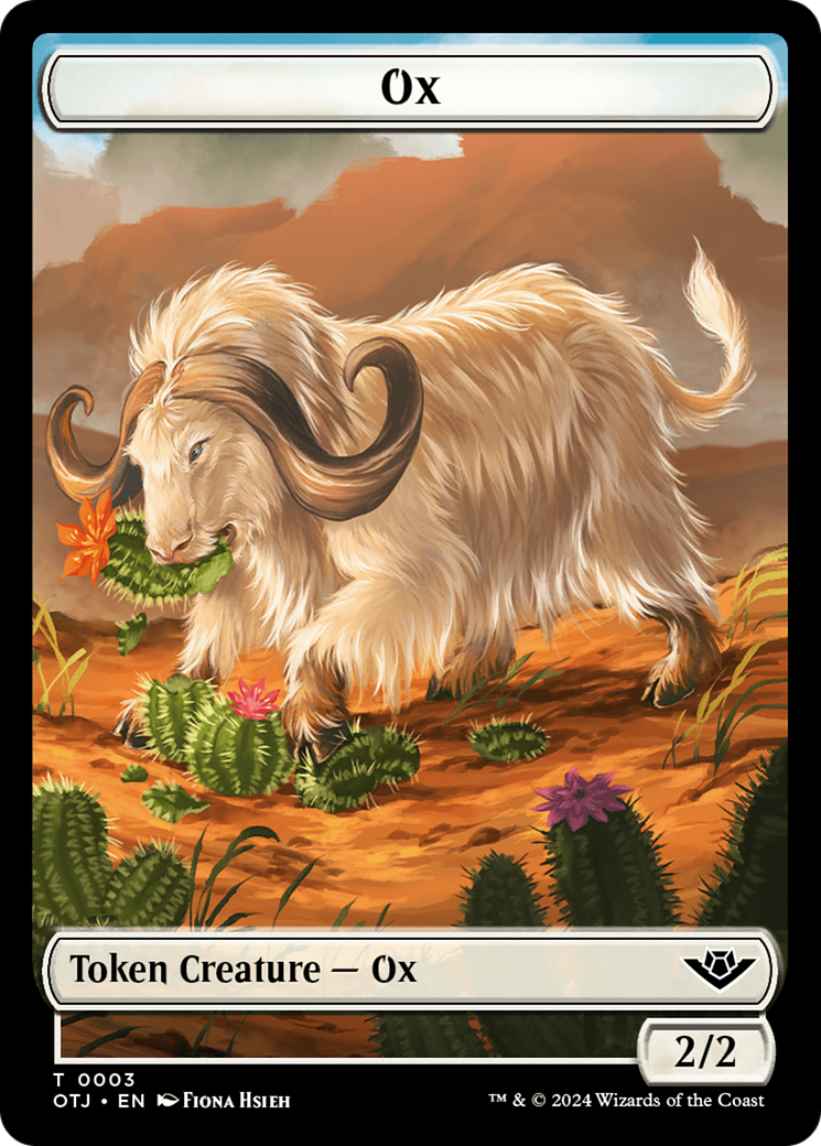 Image of Ox (TOTJ-003) - Outlaws of Thunder Junction Tokens Foil