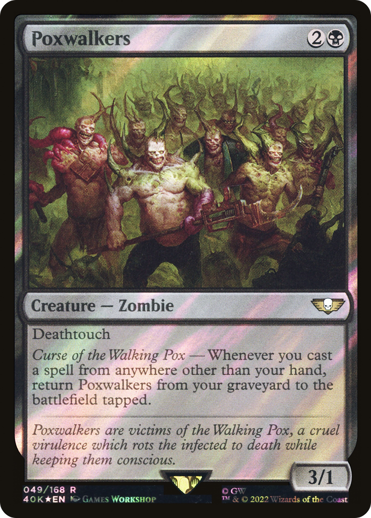 Image of Poxwalkers (Surge Foil) (40K-049) - Warhammer 40,000 Commander Foil
