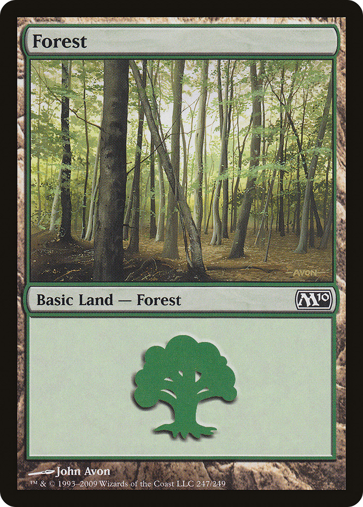 Image of Forest (247) (M10-247) - Magic 2010 Foil