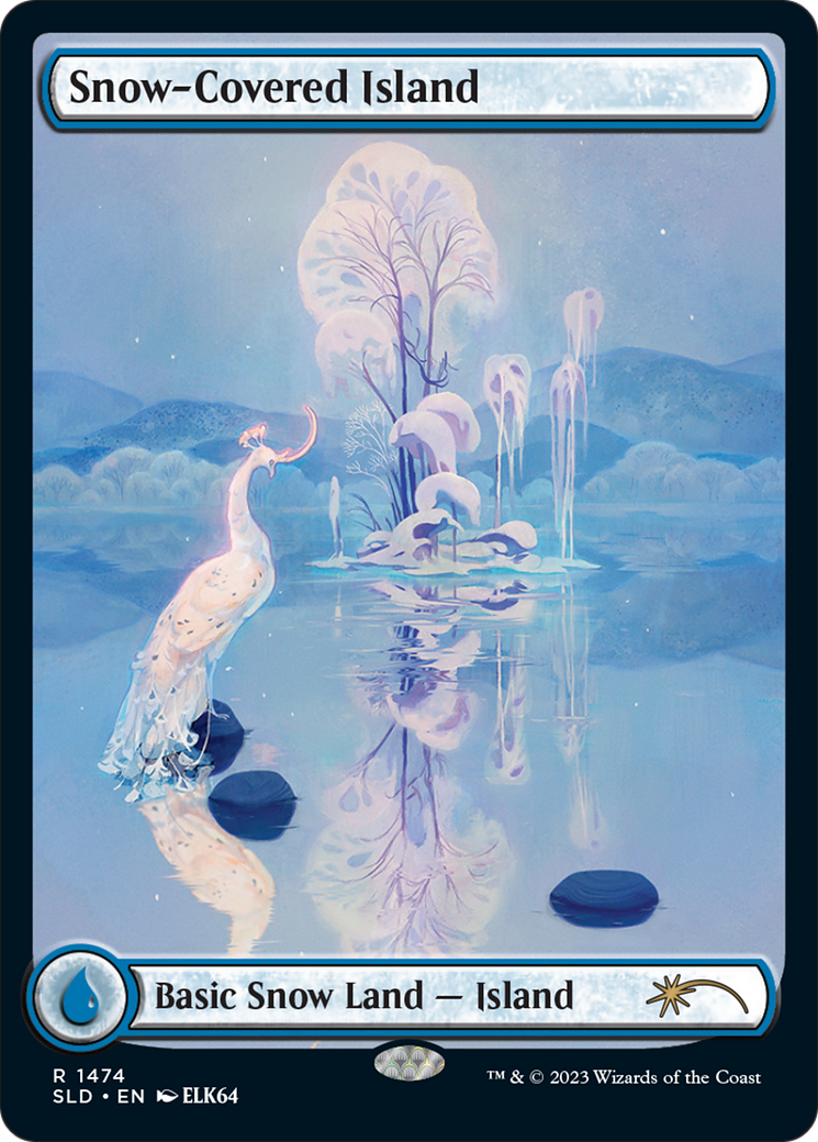 Image of Snow-Covered Island (1474) (SLD-1474) - Secret Lair Drop: (Full Art)
