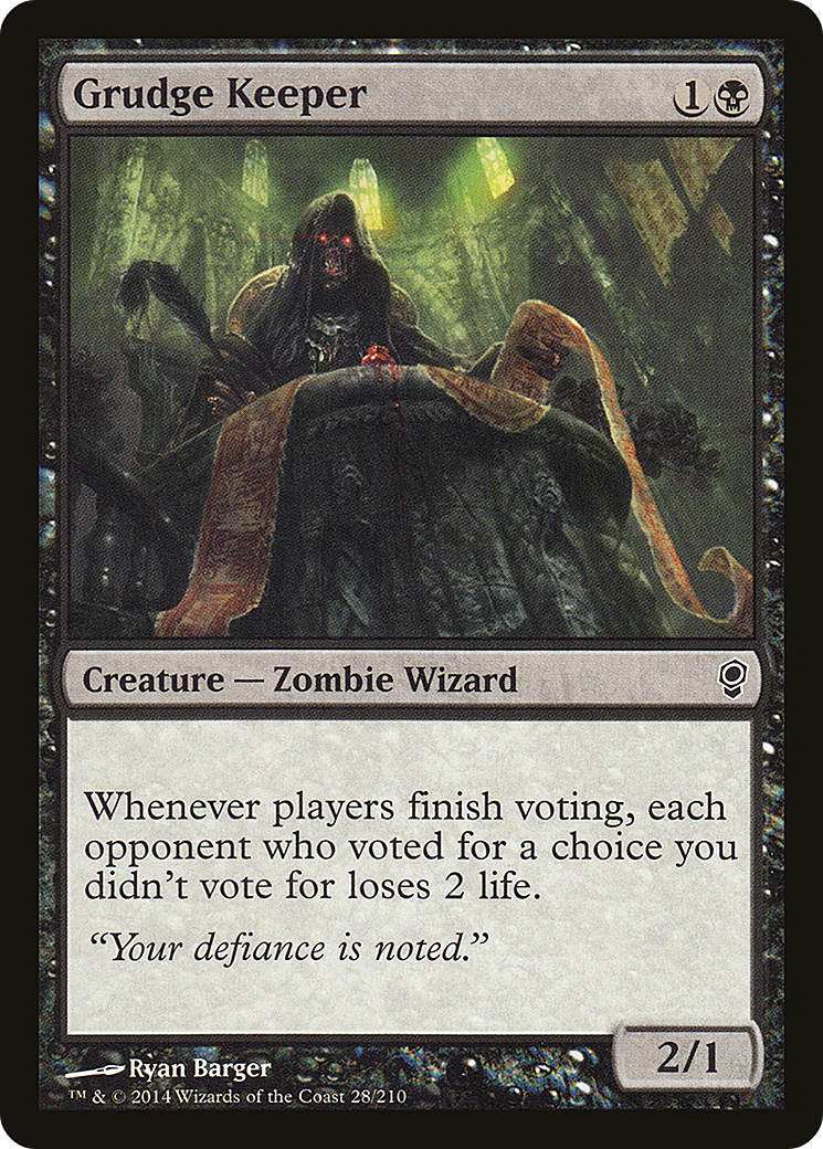 Image of Grudge Keeper (CNS-028) - Conspiracy Foil