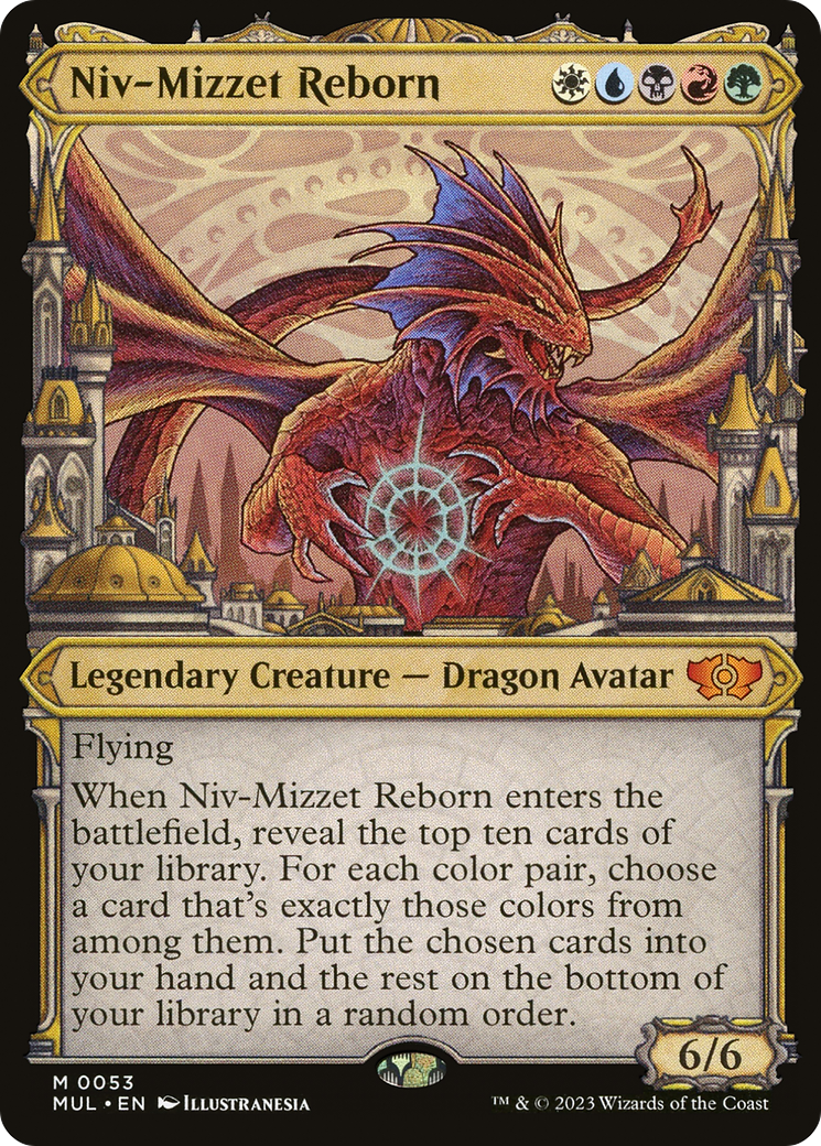 Image of Niv-Mizzet Reborn (MUL-053) - Multiverse Legends: (Showcase)
