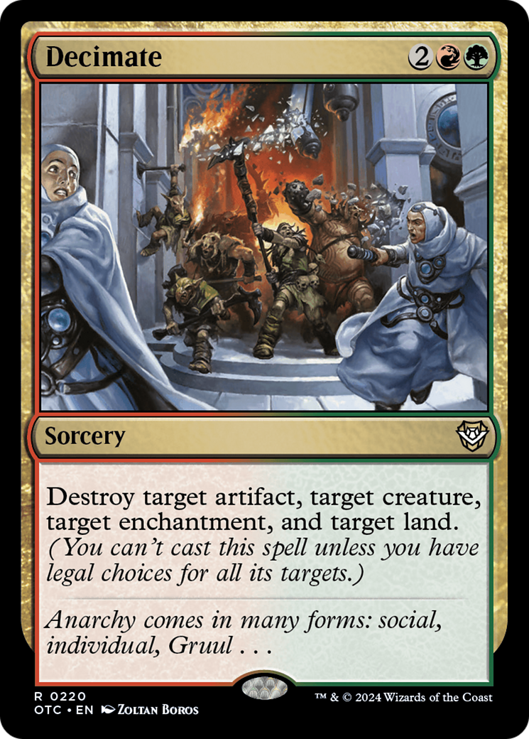 Image of Decimate (OTC-220) - Outlaws of Thunder Junction Commander