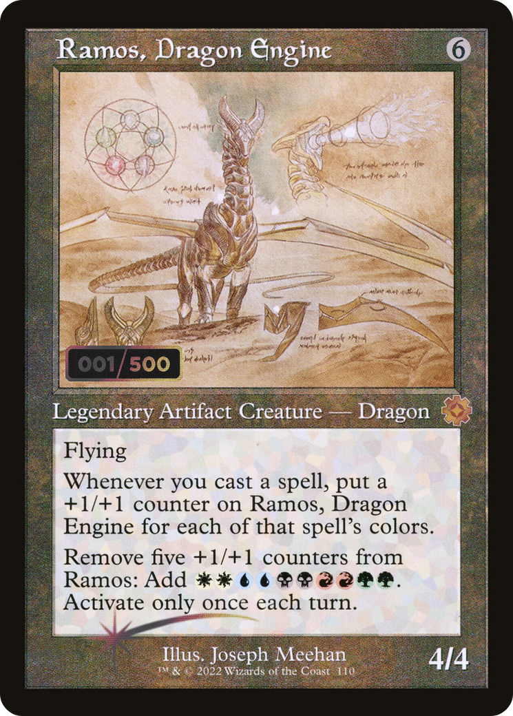 Image of Ramos, Dragon Engine (Schematic) (Serial Numbered) (BRR-110) - The Brothers' War Retro Artifacts Foil