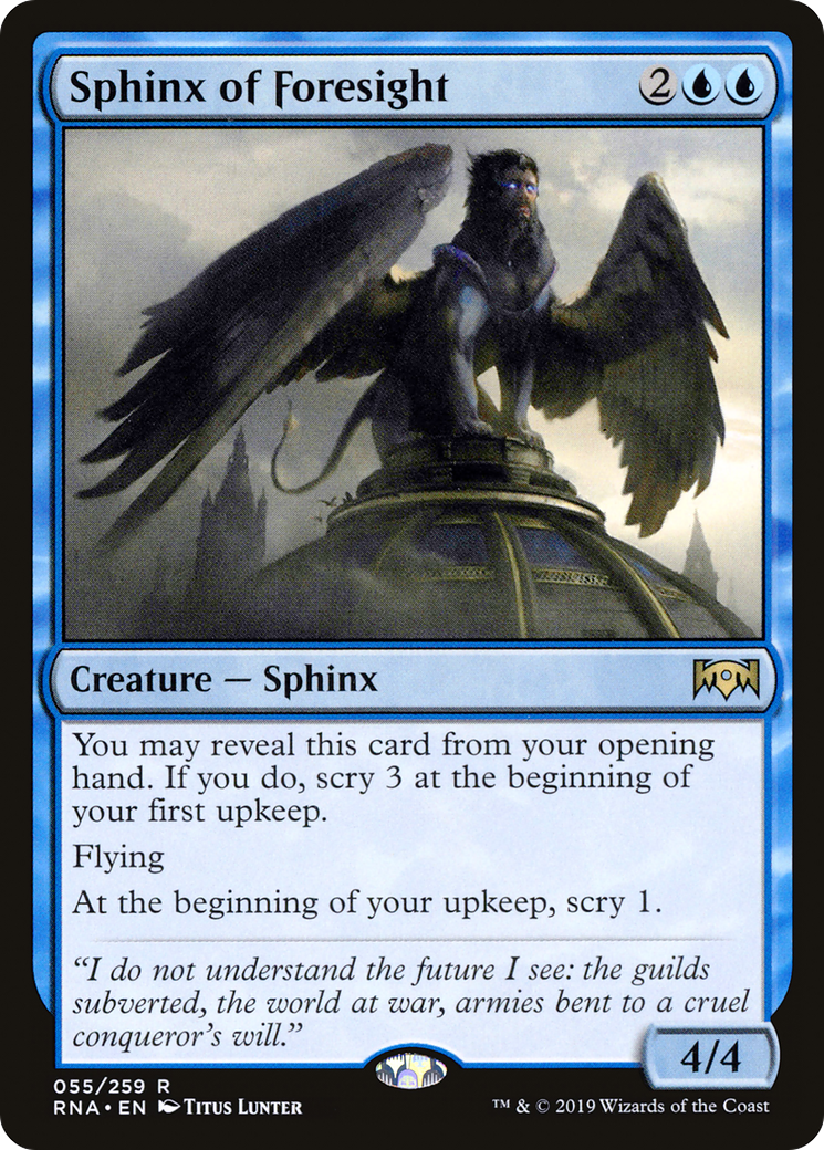 Image of Sphinx of Foresight (RNA-055) - Ravnica Allegiance