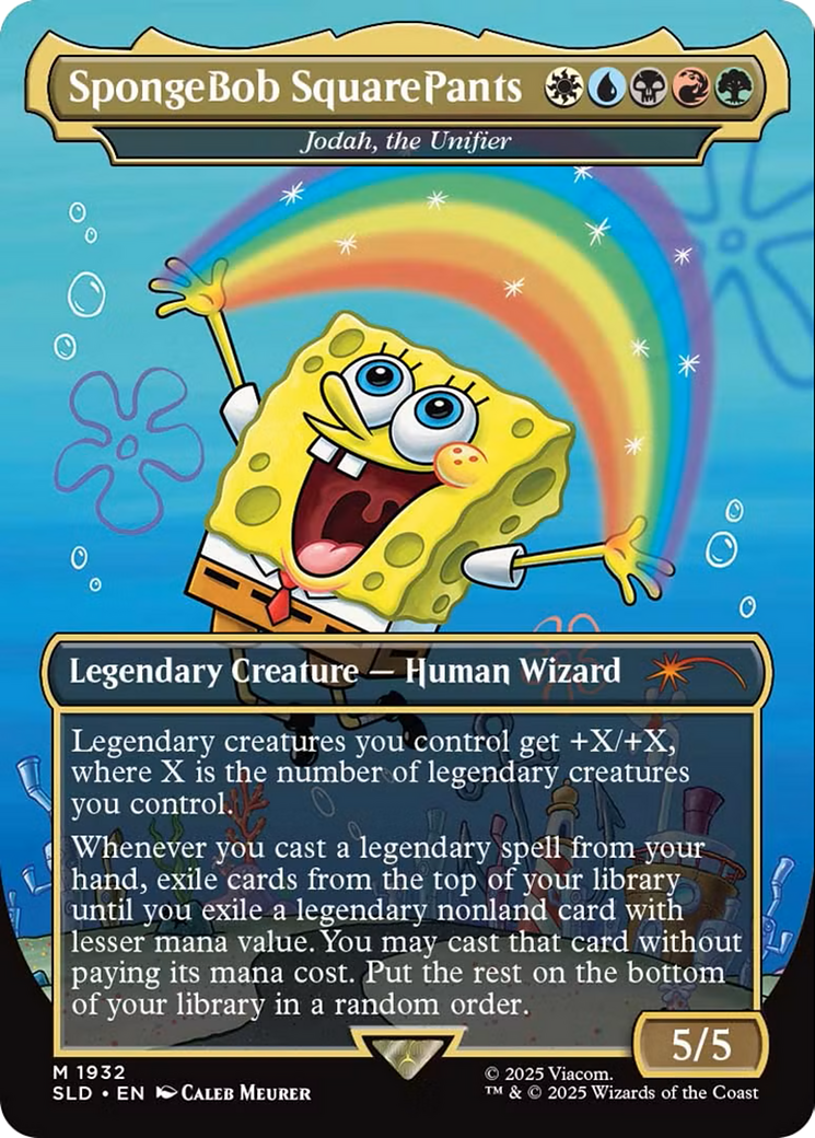 Image of Jodah, the Unifier (SLD-1932) - Secret Lair Drop / SpongeBob SquarePants (Borderless) Foil