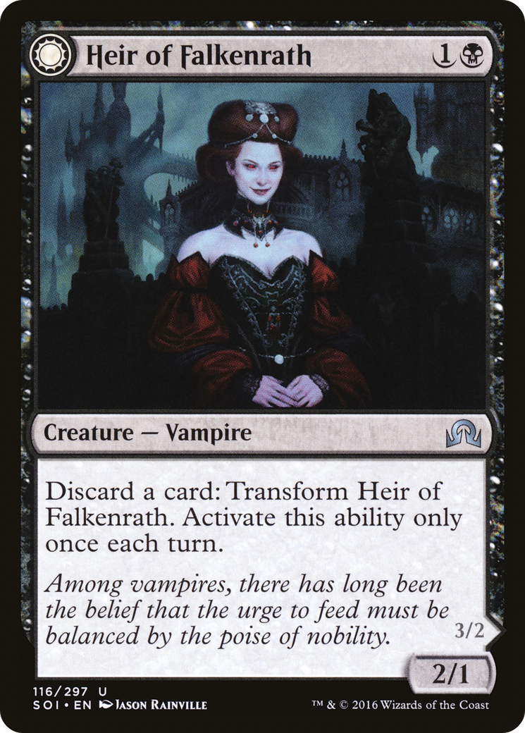Image of Heir of Falkenrath (SOI-116) - Shadows over Innistrad: (Double Faced Transform)