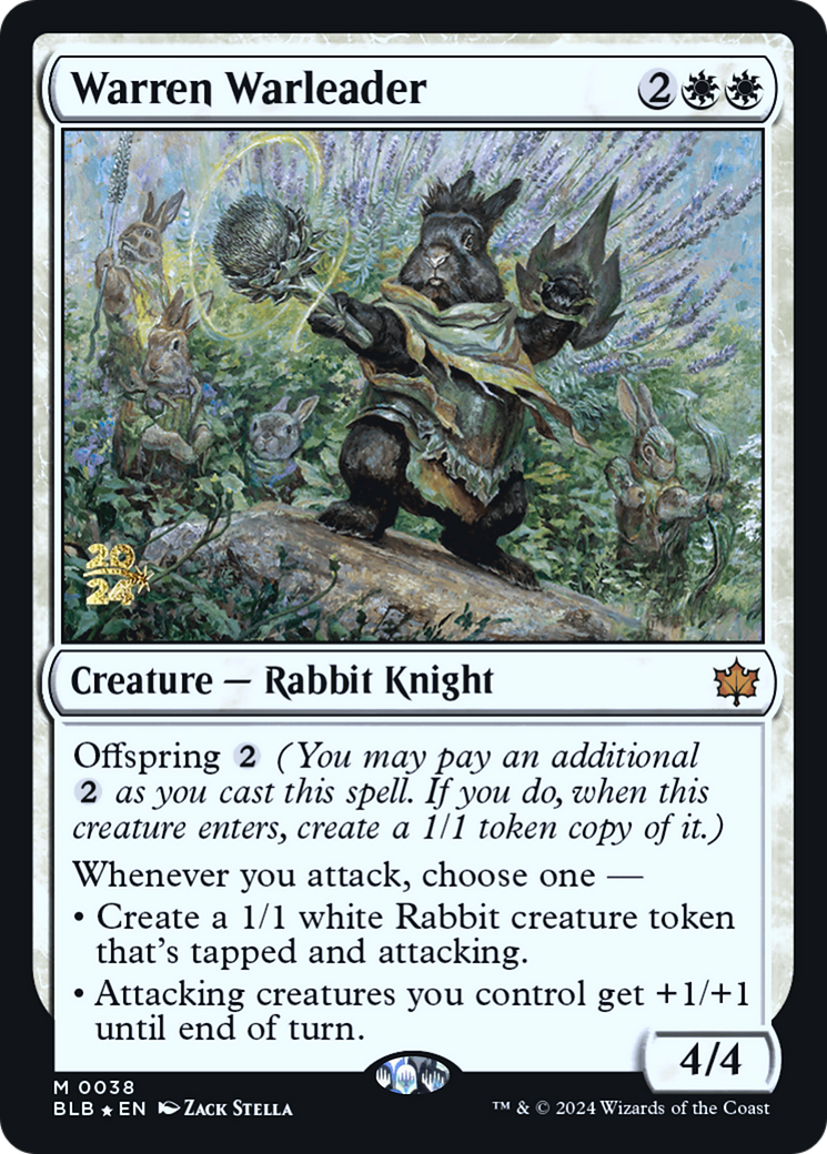 Image of Warren Warleader (PRE-038) - Bloomburrow Promos Foil