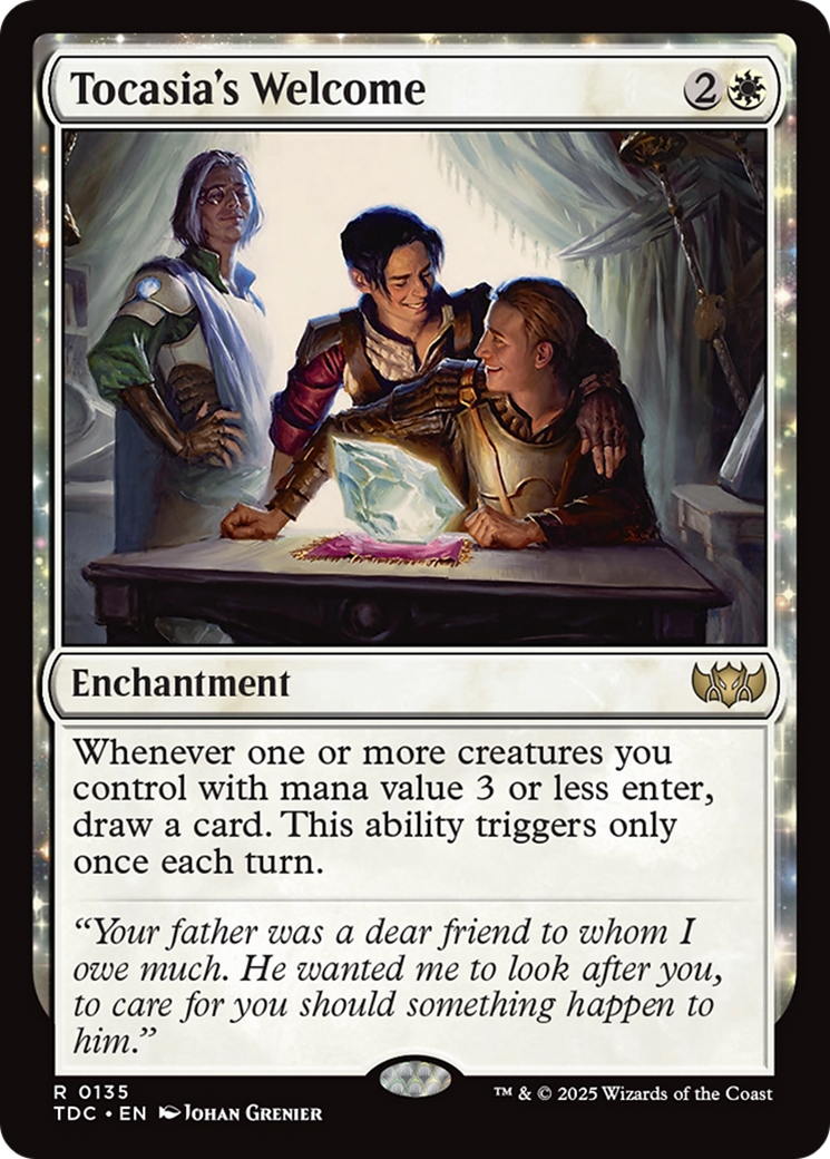 Image of Tocasia's Welcome (TDC-135) - Commander: Tarkir: Dragonstorm: (enchantment)