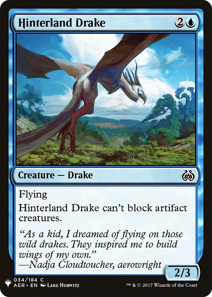 Image of Hinterland Drake (LIST-AER-34) - The List