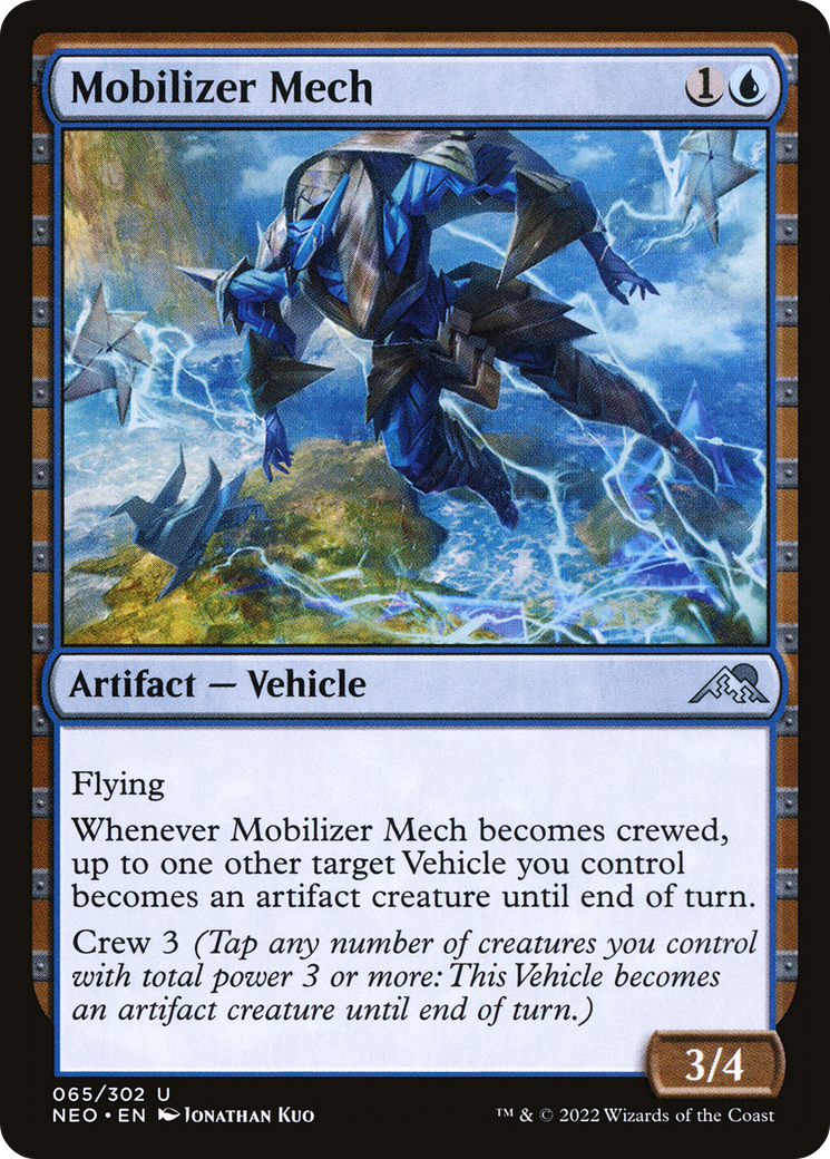Image of Mobilizer Mech (NEO-065) - Kamigawa: Neon Dynasty Foil