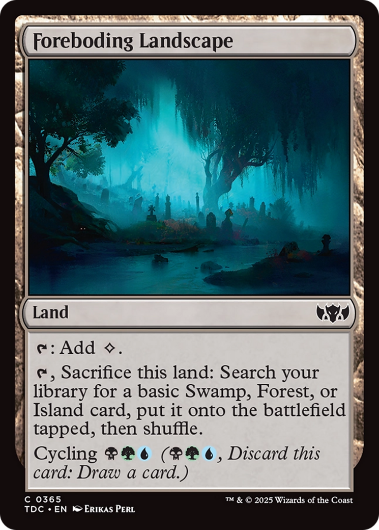 Image of Foreboding Landscape (TDC-365) - Commander: Tarkir: Dragonstorm