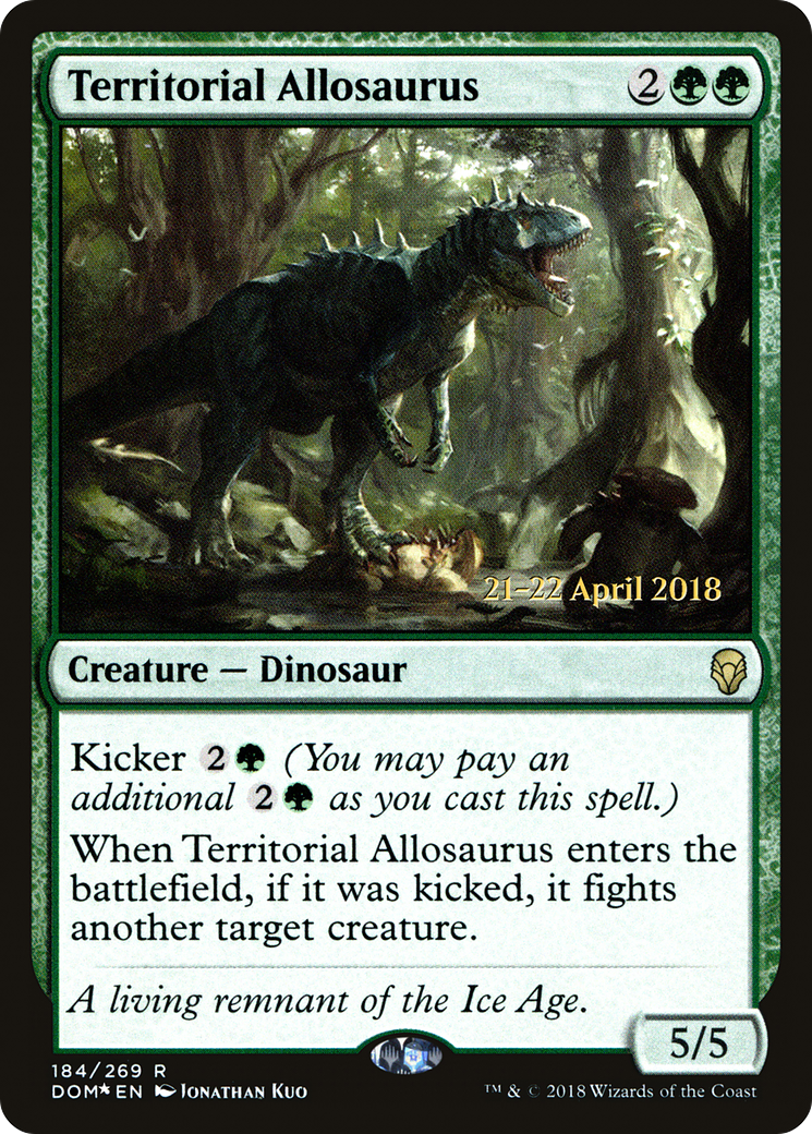 Image of Territorial Allosaurus (PRE-184) - Dominaria Promos Foil