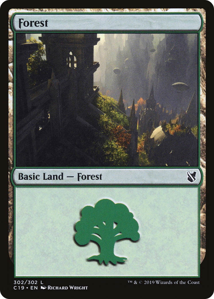 Image of Forest (302) (C19-302) - Commander 2019