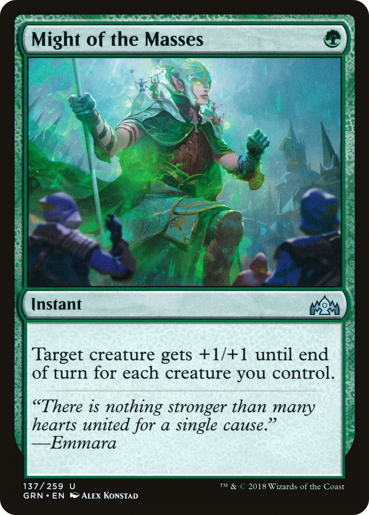 Image of Might of the Masses (GRN-137) - Guilds of Ravnica Foil