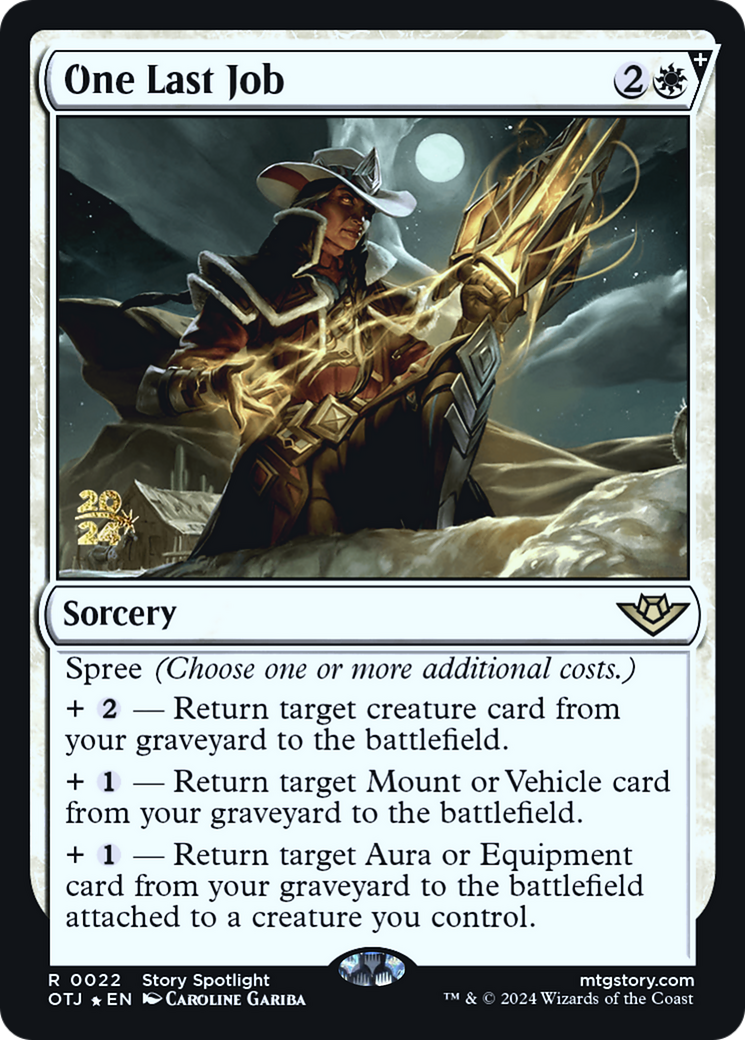 Image of One Last Job (PRE-022) - Outlaws of Thunder Junction Promos Foil