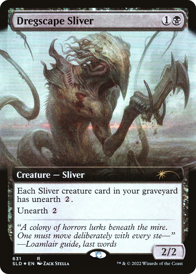 Image of Dregscape Sliver (Extended Art) (SLD-631) - Secret Lair Drop: (Extended Art) Foil