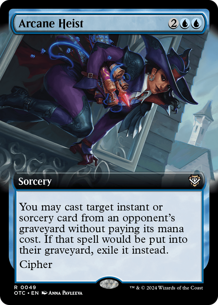 Image of Arcane Heist (Extended Art) (OTC-049) - Outlaws of Thunder Junction Commander: (Extended Art)