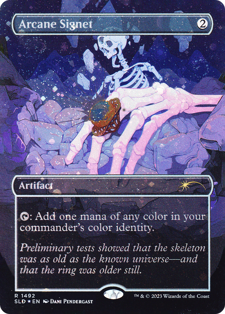 Image of Arcane Signet (1492) (Galaxy Foil) (SLD-1492) - Secret Lair Drop (Borderless) Foil