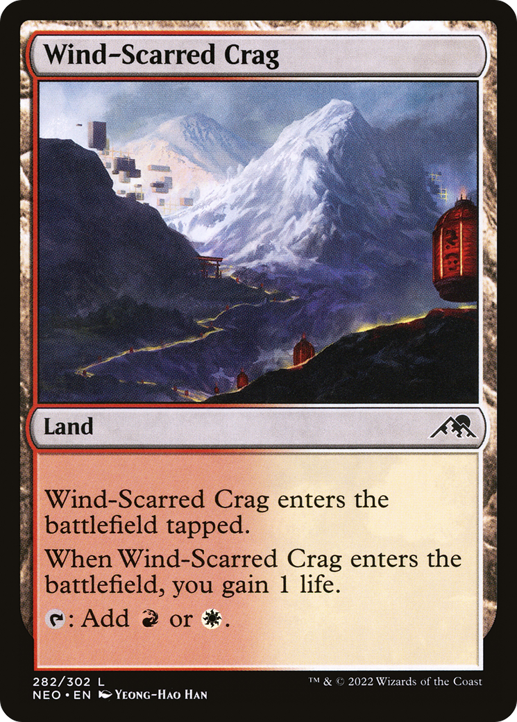 Image of Wind-Scarred Crag (NEO-282) - Kamigawa: Neon Dynasty Foil