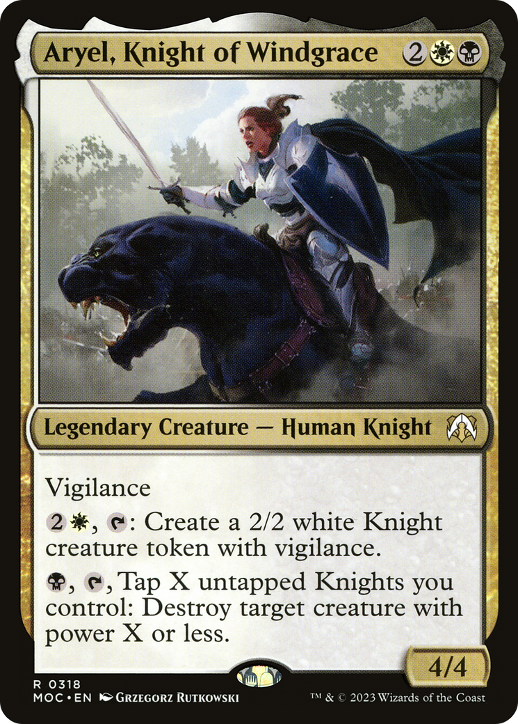 Image of Aryel, Knight of Windgrace (MOC-318) - March of the Machine Commander