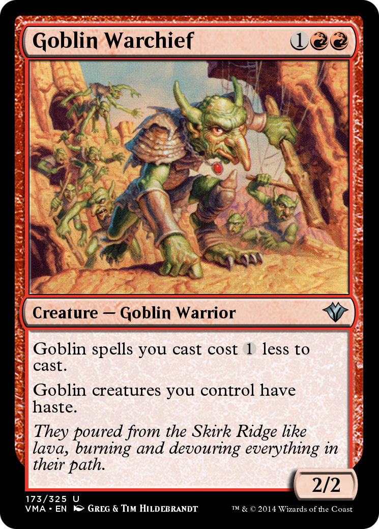 Image of Goblin Warchief (VMA-173) - Vintage Masters