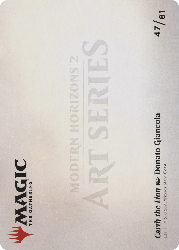 Image of Carth the Lion // Carth the Lion (AMH2-047) - Modern Horizons 2 Art Series (Borderless)