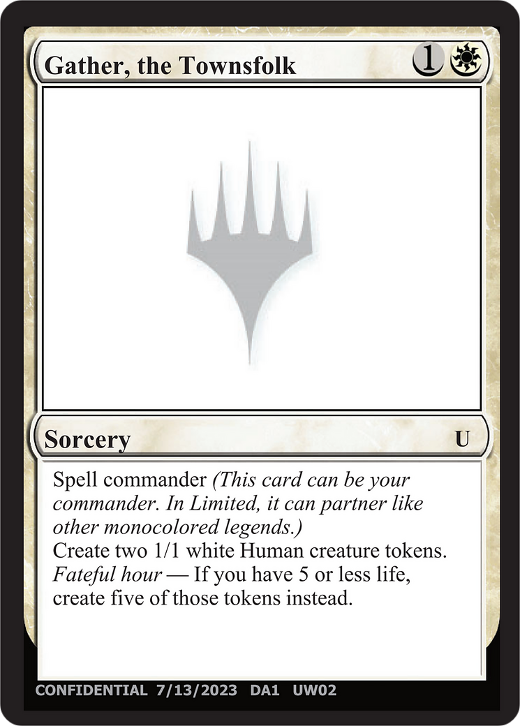 Image of Gather, the Townsfolk (UNK-UW02A) - Unknown Event
