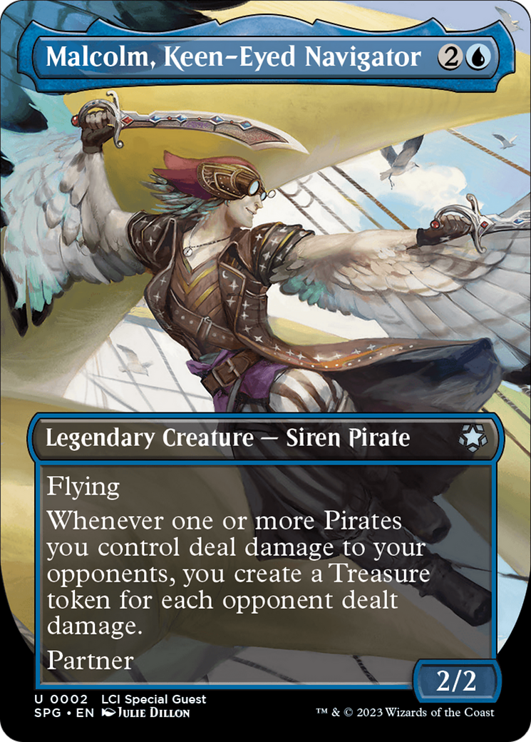 Image of Malcolm, Keen-Eyed Navigator (Borderless) (SPG-002) - Special Guests (Borderless) Foil