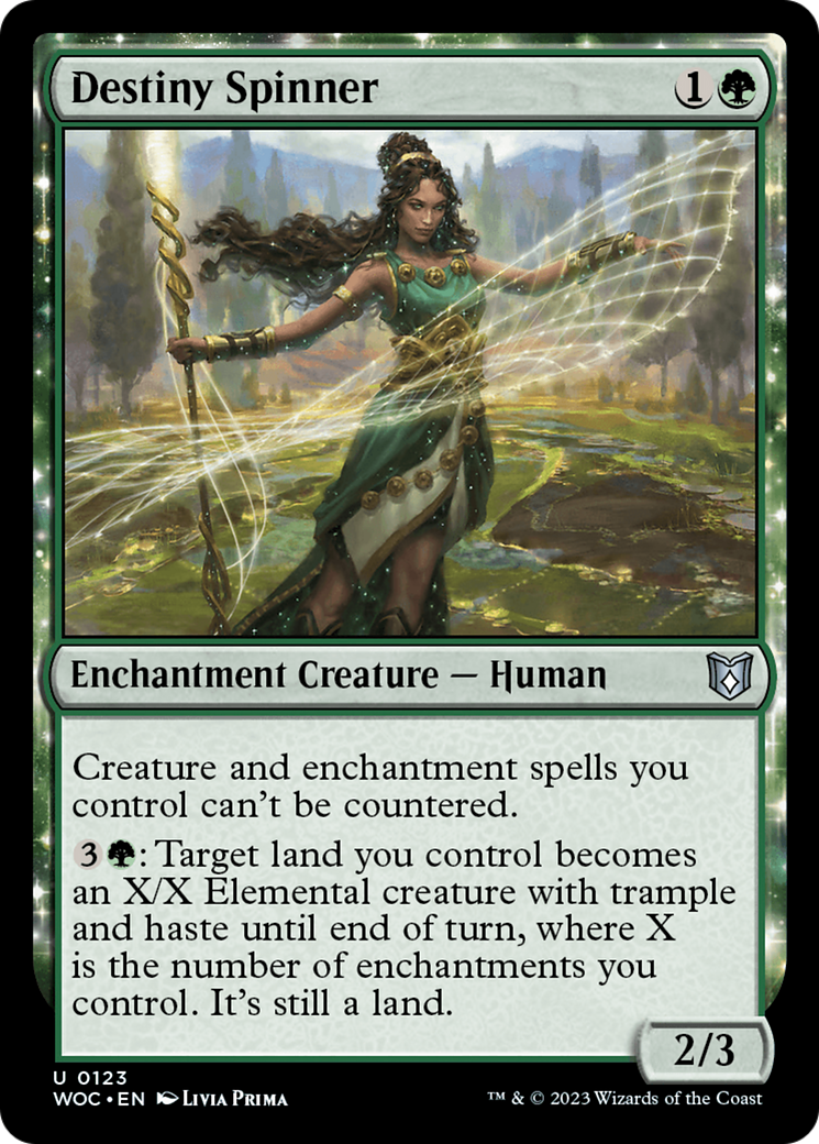 Image of Destiny Spinner (WOC-123) - Wilds of Eldraine Commander: (enchantment)