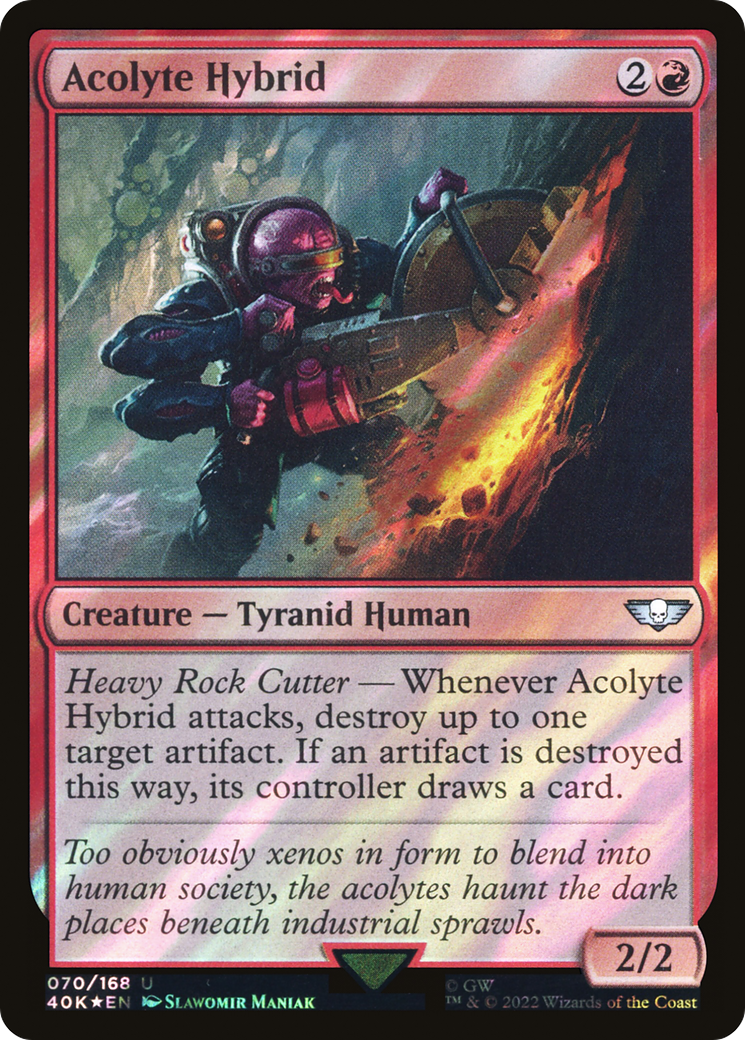Image of Acolyte Hybrid (Surge Foil) (40K-070) - Warhammer 40,000 Commander Foil