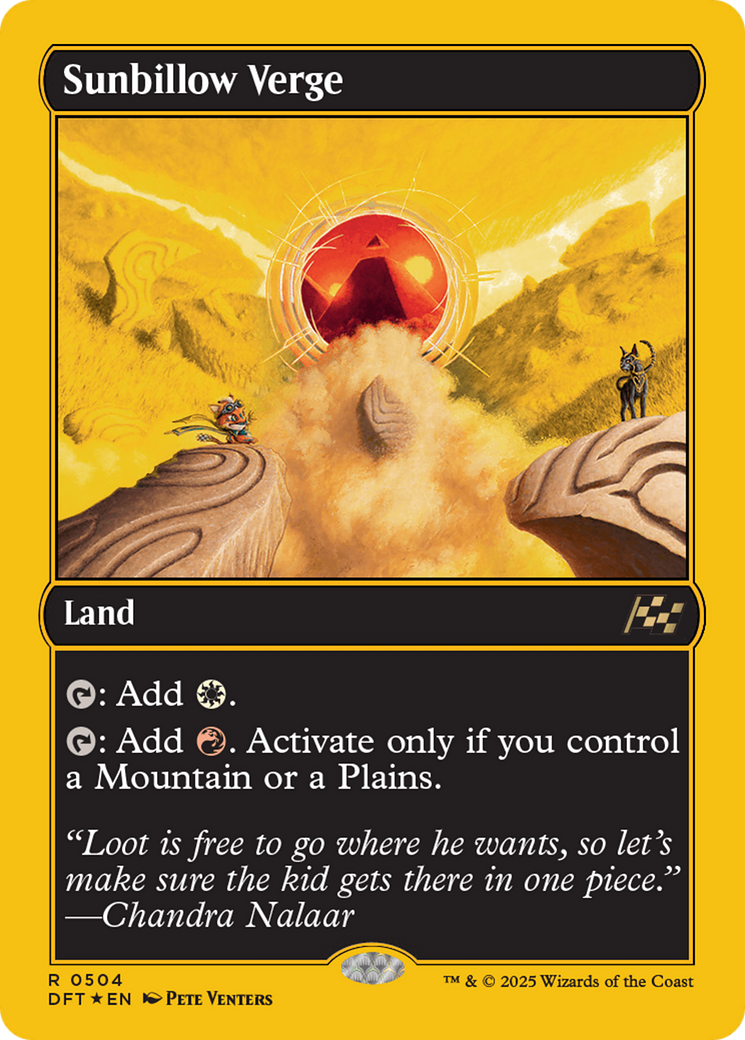 Image of Sunbillow Verge (First-Place Foil) (DFT-504) - Aetherdrift Foil