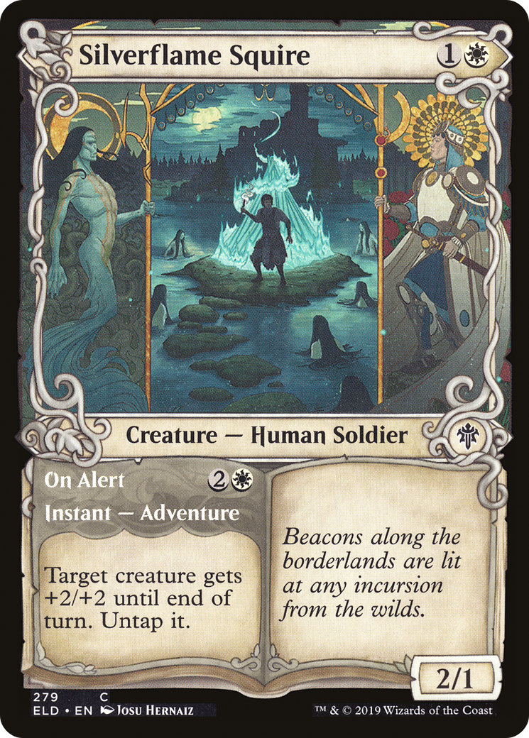 Image of Silverflame Squire (Showcase) (ELD-279) - Throne of Eldraine: (Showcase)