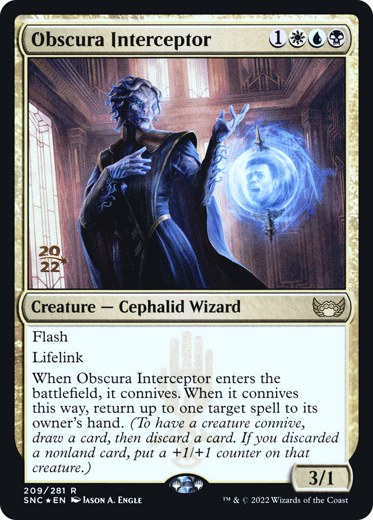 Image of Obscura Interceptor (PRE-209) - Streets of New Capenna Promos Foil