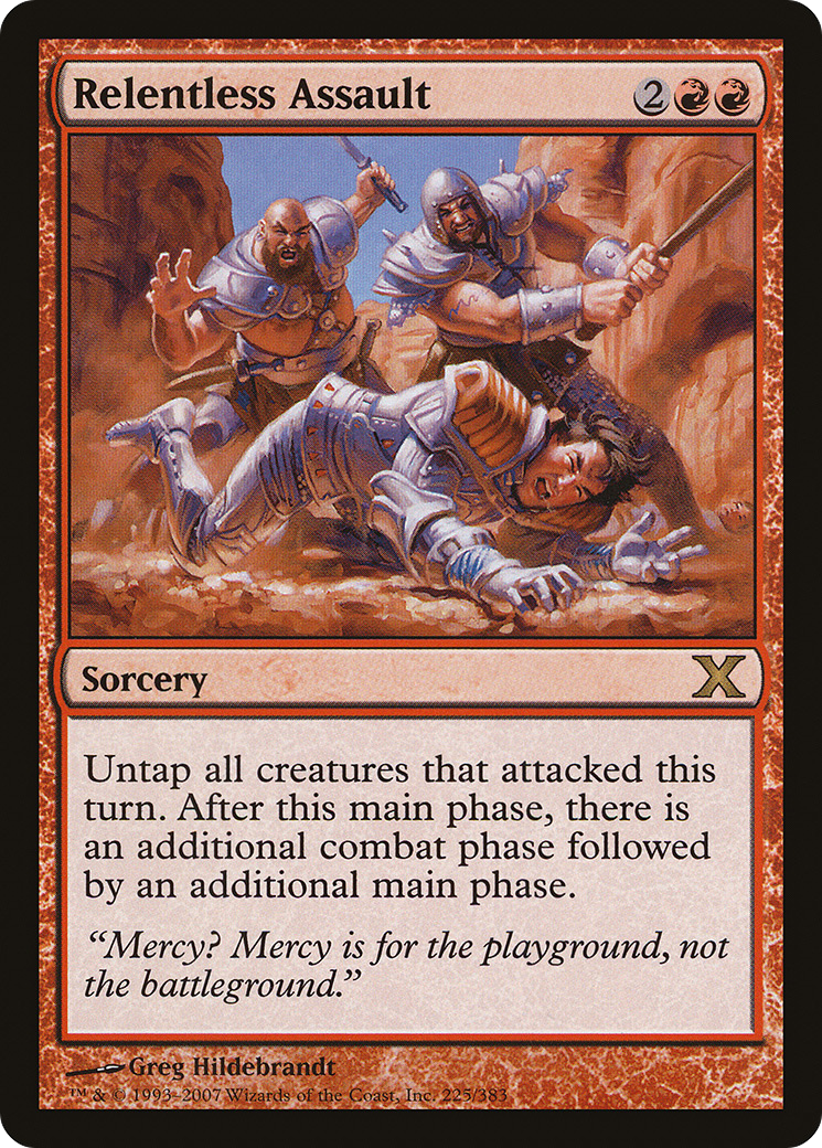 Image of Relentless Assault (10E-225) - Tenth Edition Foil