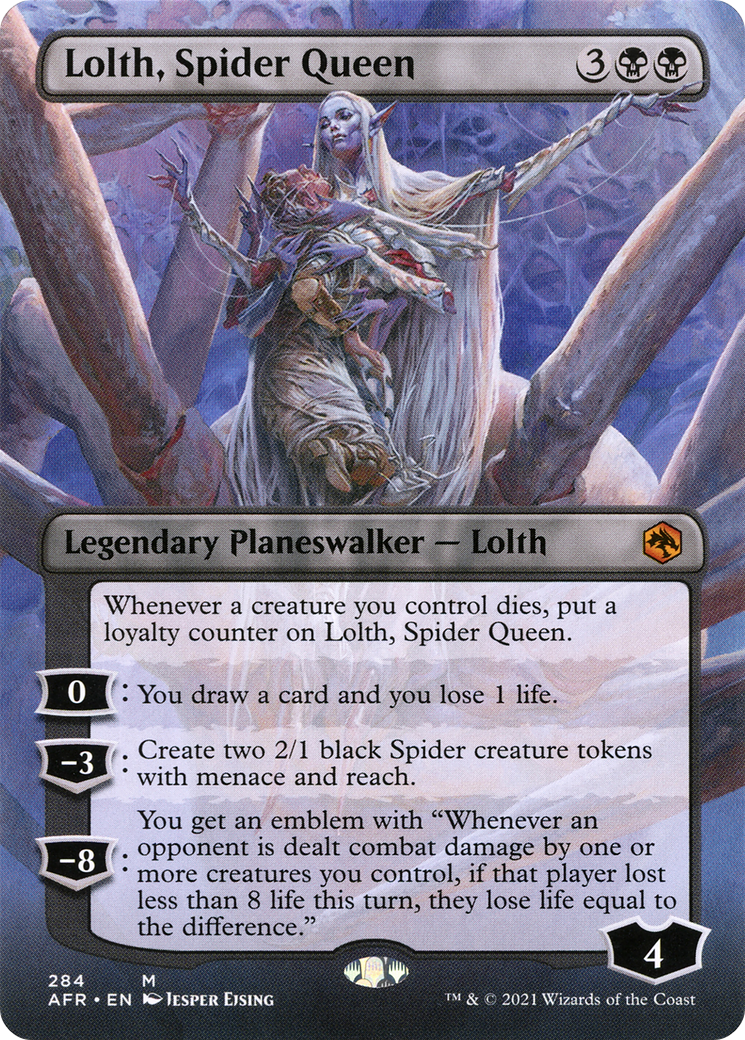 Image of Lolth, Spider Queen (Borderless) (AFR-284) - Adventures in the Forgotten Realms (Borderless)