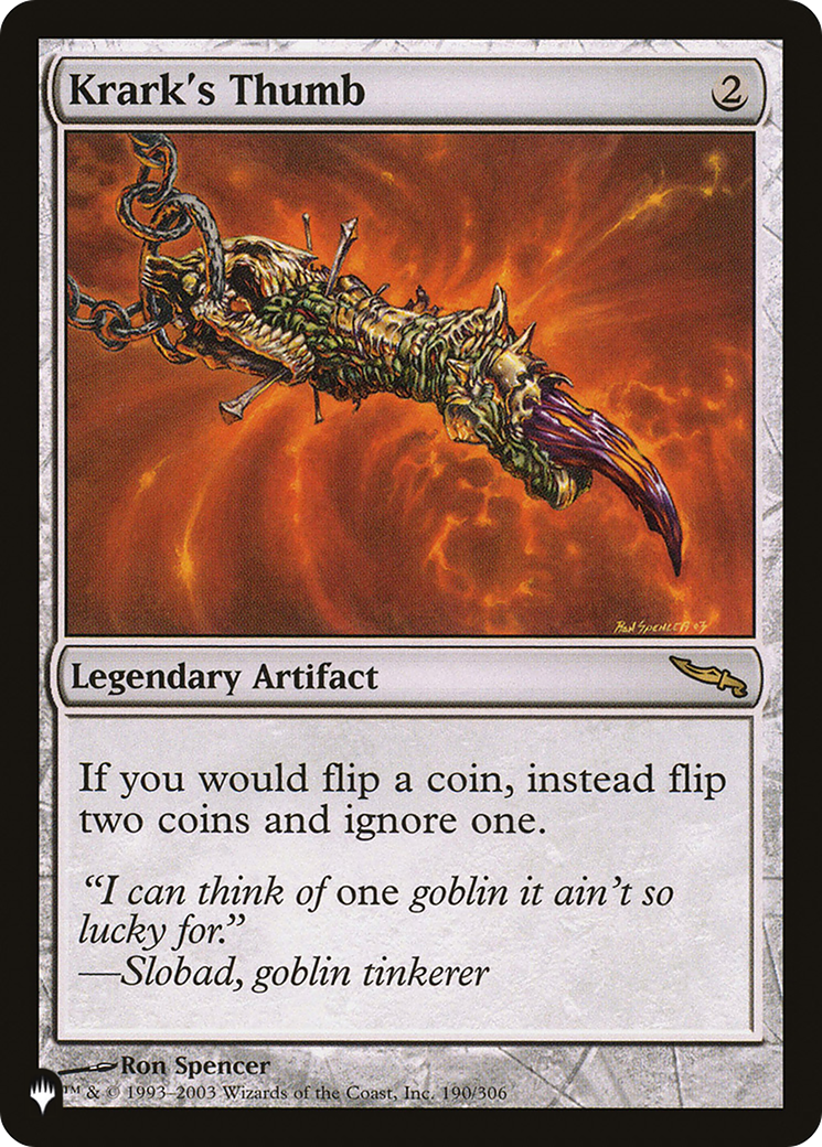 Image of Krark's Thumb (LIST-190/306) - The List