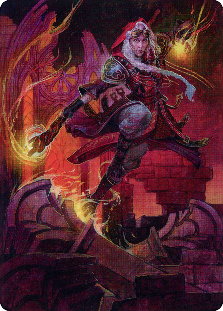 Image of Jaya, Fiery Negotiator // Jaya, Fiery Negotiator (ADMU-035) - Dominaria United Art Series (Borderless) Foil