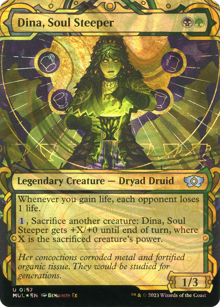 Image of Dina, Soul Steeper (Halo Foil) (MUL-167) - Multiverse Legends: (Showcase) (Borderless) Foil