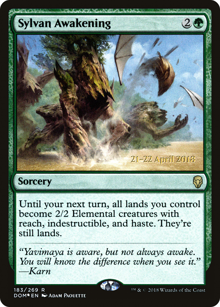Image of Sylvan Awakening (PRE-183) - Dominaria Promos Foil