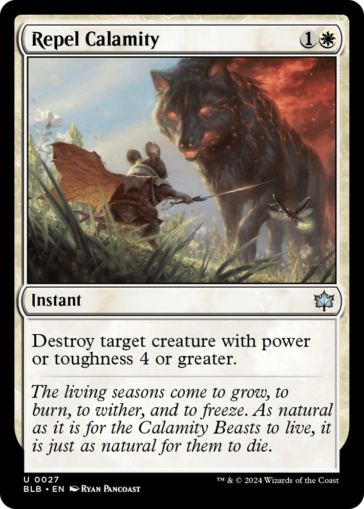 Image of Repel Calamity (BLB-027) - Bloomburrow Foil