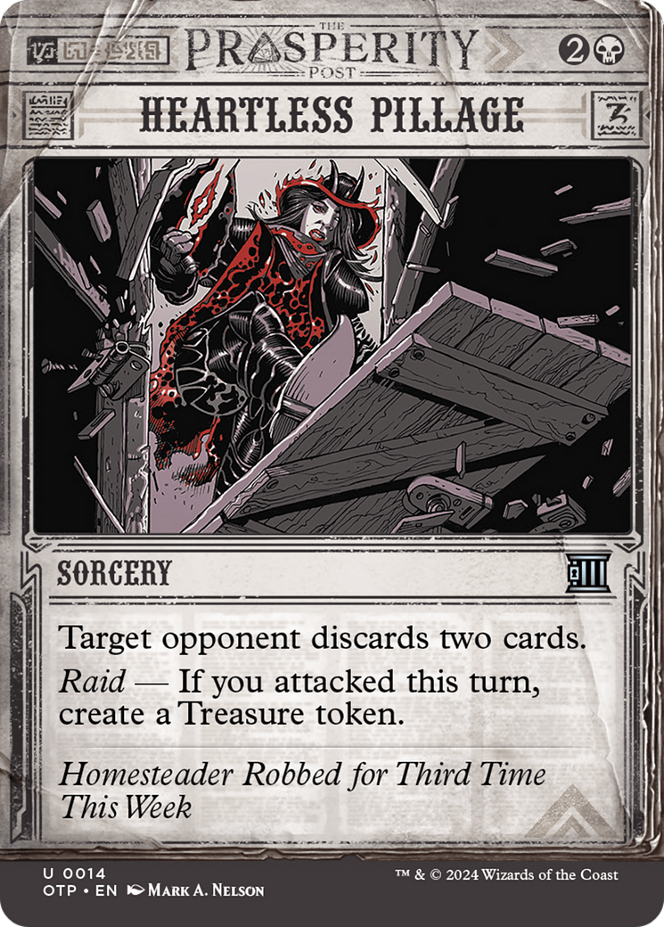 Image of Heartless Pillage (OTP-014) - Breaking News: (Showcase) (Borderless) Foil