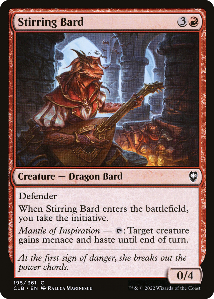 Image of Stirring Bard (CLB-195) - Commander Legends: Battle for Baldur's Gate Foil