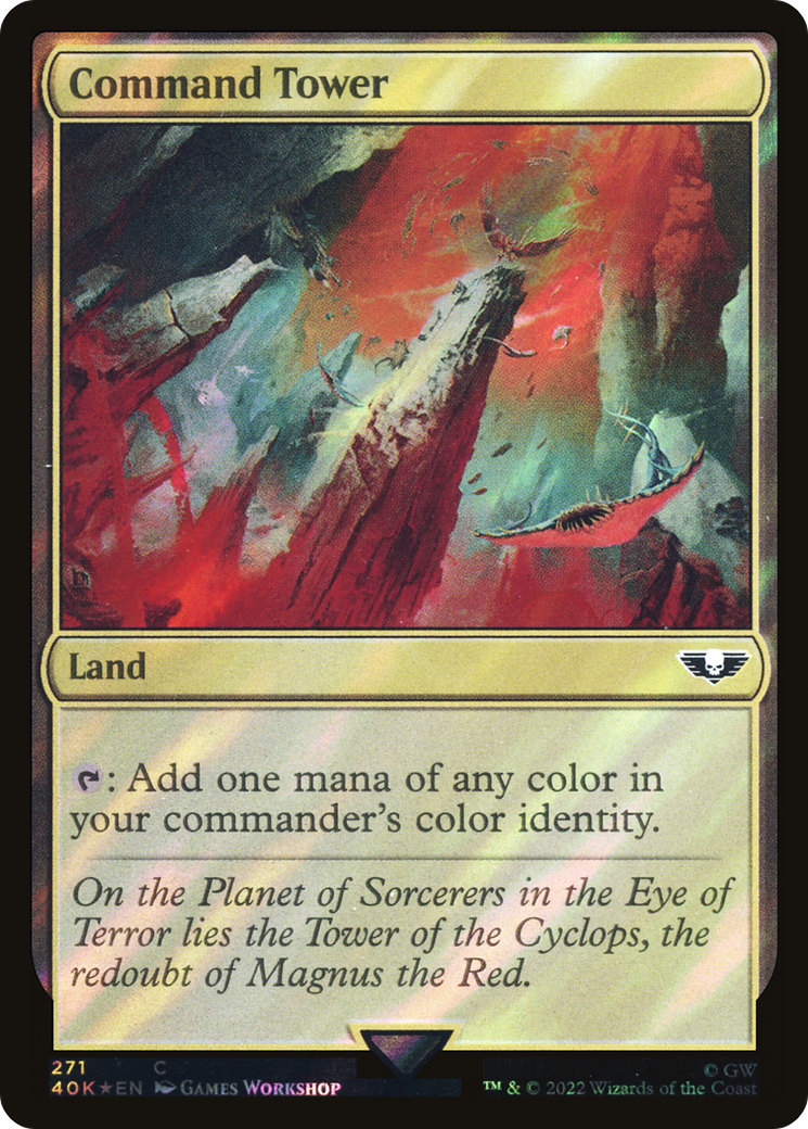 Image of Command Tower (271) (Surge Foil) (40K-271) - Warhammer 40,000 Commander Foil