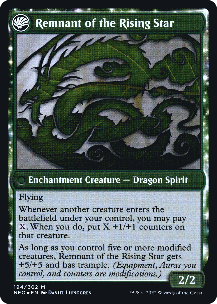 Image of Jugan Defends the Temple (PRE-194) - Kamigawa: Neon Dynasty Promos: (fandfc, enchantment) Foil