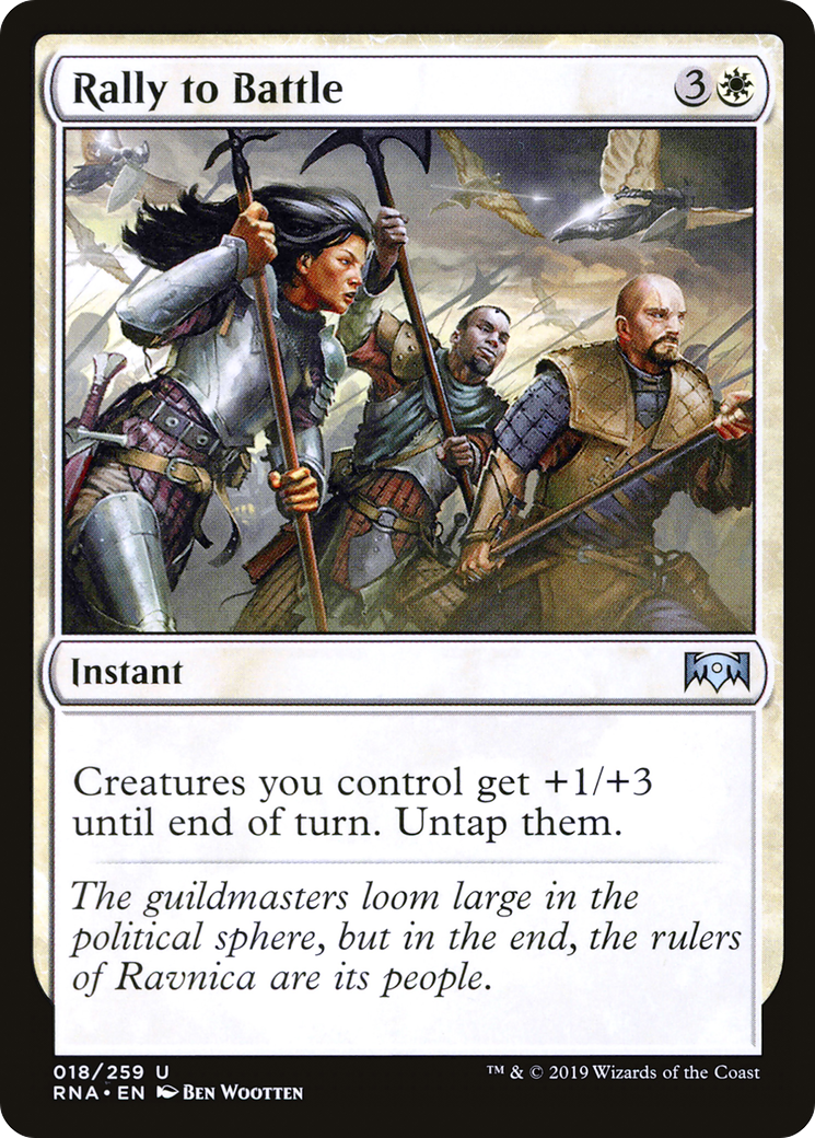 Image of Rally to Battle (RNA-018) - Ravnica Allegiance Foil