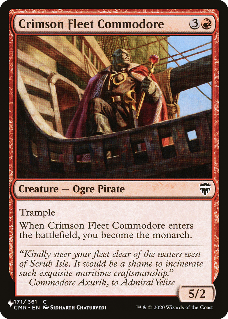 Image of Crimson Fleet Commodore (LIST-CMR-171) - The List